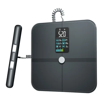 Домакински Професионален Нов Модел На Оригинална Welland Fitdays App Интелигентна Цифрова Скала За Измерване На Мазнини 8 Електроди Дръжка Бар Скала