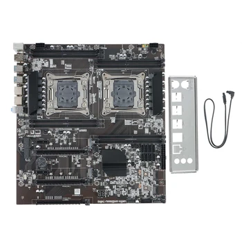 Дънна платка X99 с два конектори на дънната Платка за майнинга LGA 2011-3 Двоен процесор Слот за памет DDR4 PCI-E 16X SATA2.0 Интерфейс NVME M. 2