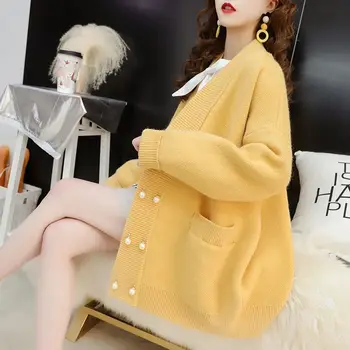 Есен 2021, есенни женски нови Хит на продажбите, съкратен топ, пуловер, жилетка, женски корейски модерни всекидневни плетени дамски блузи BAy202