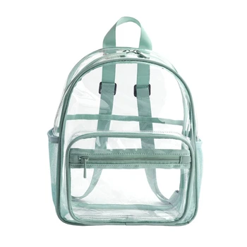 Жена Раница, Прозрачна Чанта, изработена От PVC, Дамски Модерна Чанта За Студенти, Пътен Раница 0