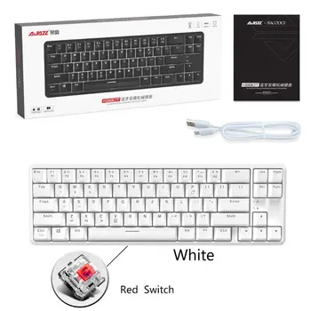 Жичен Bluetooth 68 клавишите със защита от отблясъците Механична Клавиатура за Ajazz K680t с различни режими на осветяване Type C 1000 mah 0