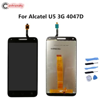 За Alcatel One Touch U5 3G OT4047D LCD Дисплей + Смяна на Сензорен екран Дигитайзер, Монтаж на Панел За Alcatel OT 4047 4047D LCD дисплеи