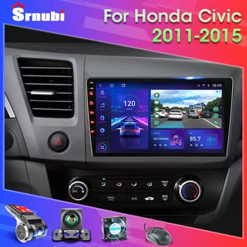 За Honda Civic 2012-2015 Carplay 2din Android 11 Авто Радио Мултимедиен Плейър GPS Навигация Главното Устройство Стерео DVD Динамика