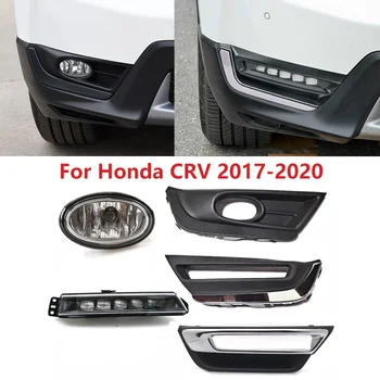 За Honda CRV CR-V 2017 2018 2019 2020 Предна Броня Противотуманный Фенер Дневен Ходова Лампа Рамка Тампон на предния Капак Противотуманный Фенер Фенер Противотуманный 0