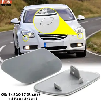 За Opel Vauxhall Insignia A 2008-2013 Делото дюзи за Миене на фаровете 20998581 Капак Предна Броня RH LH Неокрашенный 1452018 1452017 0