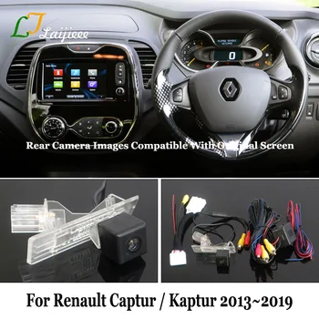 За Renault Captur Kaptur 2013 ~ 2019 Автомобилна камера за обратно виждане с 24-пинов конектор/Оригиналната Съвместима с екран Резервната камера за задно виждане