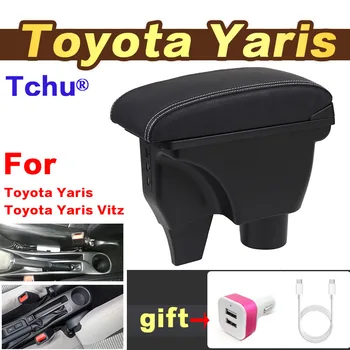 За Toyota Yaris подлакътник скоростна всичко-в-едно решение За Toyota Yaris Vitz авто подлакътник аксесоари за кола, USB кутия за съхранение на инсталация