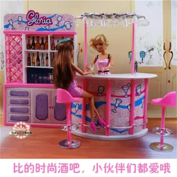 За Кукли Барби Мебелни Аксесоари Пластмасова Играчка Бар Супермаркет Магазин, Супермаркет, Търговски Център Касов Тезгяха Подарък за Момиче направи си САМ