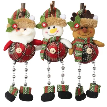 Забавни Коледни Декорации DIY Коледен Подарък на Дядо Коледа, Снежен човек Дърво Висулка Кукла се Мотае Украса за Дома Ноел Натал честита Нова Година