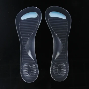 Залепваща Силиконова Гел Уплътнение за Обувки Arch Плюсневая Подкрепа Масажът Стелки за Обувки 3/4 Размер На Висок Ток 0