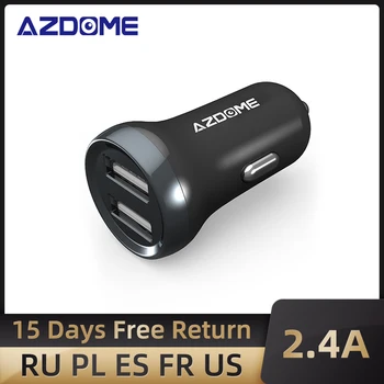 Зарядно за кола AZDOME Dual USB За мобилен телефон, Таблет 4.8 A Бързо Зарядно Устройство Адаптер за Зарядно за кола за iPhone X/8 / 8 Plus 0