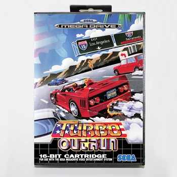 Игрална карта Turbo Outrun 16bit MD за Sega Mega Drive / Genesis с търговците на предавателна 0