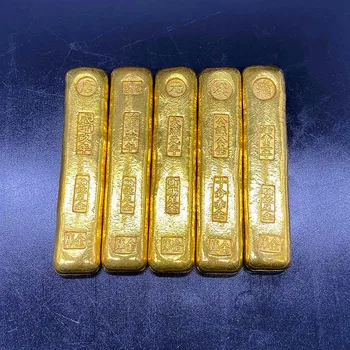 Изискан пълен набор от правоъгълни златни кюлчета на династиите Тан Сун Ян Мин и Цин за декорация на дома 0