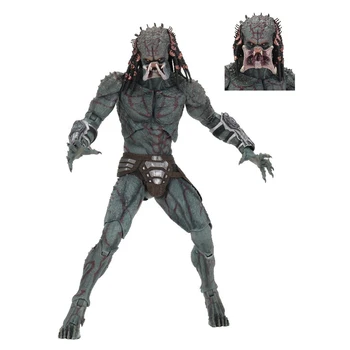 Истински NECA Predator 2018 Ultimate Fugitive Messenger Желязна Кръв Deluxe Edition светещ фигурка художествена колекция модел момче играчка 0
