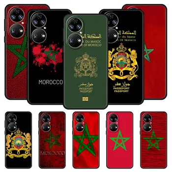 Калъф За мобилен Телефон с паспорт и Флага на Мароко За Huawei P50 P30 Pro P20 P40 Lite E P Smart Z 2021 Y6 У 7 Y9 2019 Y6p Y9s Y7a, Меки Корици, които по принцип са