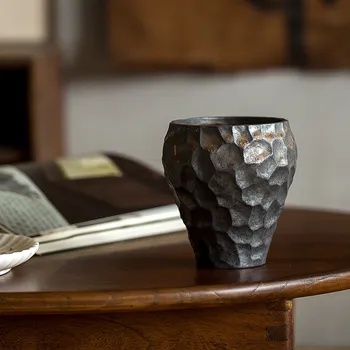 Керамични кафеена чаша в японски стил, проста чаша, домакински позлатен печка ръчно изработени, променена ръчно перфорация, подвесная ушна чашата за кафе