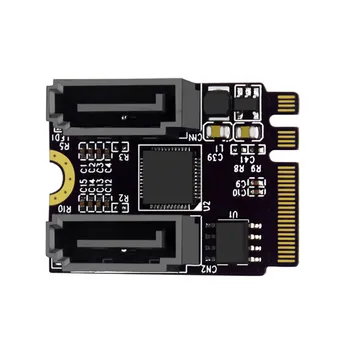 Ключ NGFF A + E PCI Express за SATA 3,0 6 Gbit/s Адаптер с два usb Конвертор Карта за Разширяване на твърдия диск JMB582 2230
