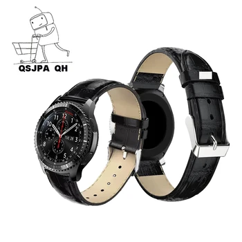 Кожена каишка за Samsung Galaxy watch 3 45 mm/46 мм/42 мм/Active-2 Gear S3 Frontier 20 мм/22 мм гривна Huawei GT/2/2e каишка 46 мм