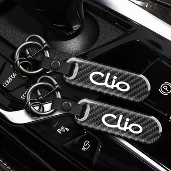 Кола За Ключове От Въглеродни Влакна, Изработени По Поръчка, Авто Ключодържател С Емблема, Ключодържател, Пръстени За Renault Clio