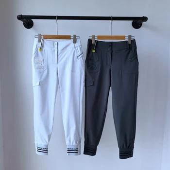 Корейски дамски панталони за голф тънки и бързо съхнещи удобни ластични панталони за малки крака, дамски панталони за голф 0