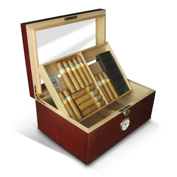 Кутия за пури с голям капацитет, испански Материал от Меки и кедрово Дърво, Humidor За Пури, Аксесоари За Хидратация и Овлажняване, шкаф за Пури