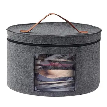 Кутия за Съхранение на Шапки Голям Капацитет Сгъваема Пылезащитная Чанта За Съхранение Шапки с Видими Прозорец за Мъже и Жени, Шапка за Пътуване, Домашно Съхранение