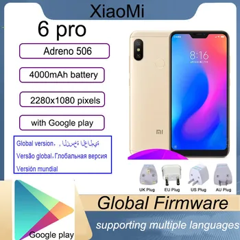 Мобилен телефон Redmi 6 Pro / Смартфон redmi 6 625 SnapdragonPixels 4000 ма Мобилен телефон
