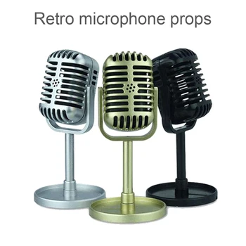 Моделиране на Класически Ретро Динамичен Вокален Микрофон Модел Ретро Стил Микрофон Универсална Поставка Подпори за Живи Изпълнения StudioRecord 0