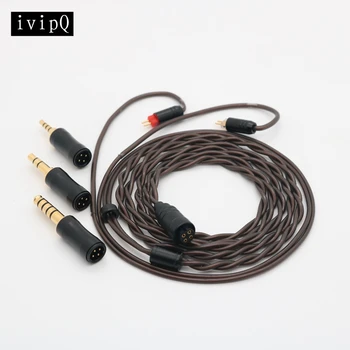 Модулен кабел за обновяване на ivipQ (2,5 мм + 3,5 мм + 4,4 мм), 2-жилен Высокочистый мед 0,78 2pin / MMCX / QDC / TFZ Взаимозаменяеми кабел за слушалки