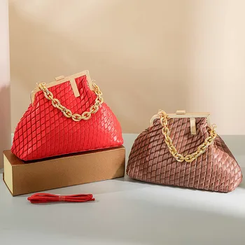 Най-продаваните дамски чанти 2022, нова мода ръчна чанта-месинджър с веригата