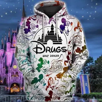 Наркотиците Уолт Дилър на Disney 3D Hoody С Качулка За Мъже За Жени