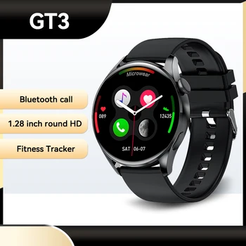 Нов GT3 Смарт Часовници За Мъже 1.28 Пълен Кръг Спорт Фитнес Тракер, Bluetooth Повикване Часовници за Мъже, за Жени, за IOS и Android За Huawei