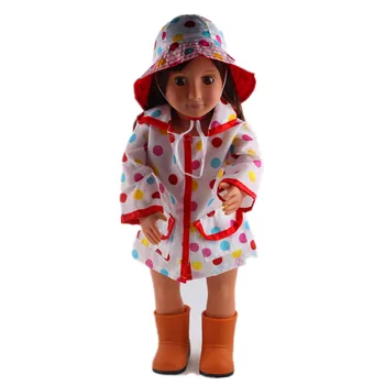 НОВ ПРИЕМ на модни точков дрехи + шапка е подходящ за 18-инчовата кукли, аксесоари за кукли, (без обувки) b849