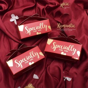 Нова кутия бонбони сватбени услуги кутия бонбони опаковка кутия с торба бонбони могат да бъдат персонализирани ЛОГО