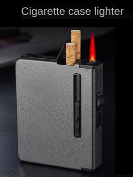 Нова надуваема запалка богат на функции надуваема запалка пакет цигари 12 автоматична кутия цигари Подарък запалка за цигари