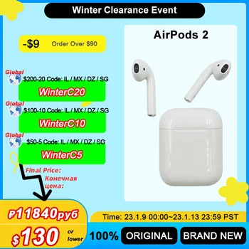 НОВИ Apple AirPods 2 С Зарядно Калъф Apple слушалки Слушалки за iPhone