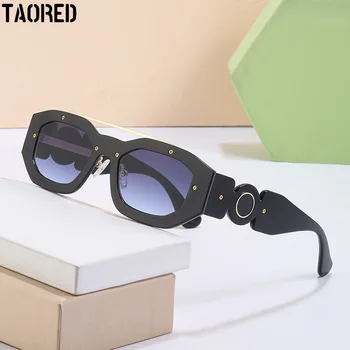 Нови Модни Дизайнерски Дамски Слънчеви Очила в Малка Кръгла Рамка, Елегантни слънчеви Очила в Стил Стримпанк, Женски Улични Очила с UV400, Дамски слънчеви Очила