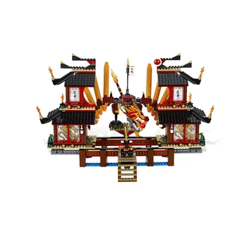 Огнен Храм Съвместим 2507 Градивен елемент на Модел Ninja Dragon Серия Сюжетни Блокове в наличност, Без Оригиналната опаковка