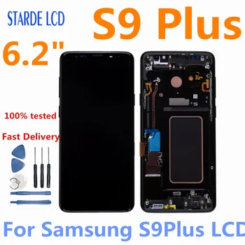 Оригинален AMOLED с Рамка за Samsung Galaxy S9 PLUS G965A G965U G965F LCD дисплей сензорен екран с точки или в събирането на линия