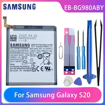 Оригинален Samsung Galaxy S20 SM-G9810 Взаимозаменяеми Батерия за телефона EB-BG980ABY 4000 ма с голям капацитет на Батериите За мобилни Телефони Безплатни Инструменти