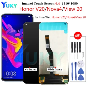 Оригинален за Huawei Honor View 20/Honor V20 LCD Дисплей е Сензорен цифров преобразувател В Събирането на PCT-L29 LCD дисплей 10 Сензорен Ремонт