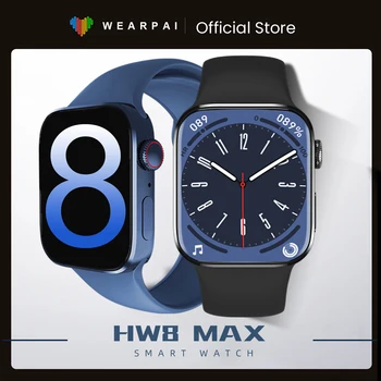 Оригинални Умен часовник HW8 Max 1,99 инча на NFC Bluetooth Безжична Зареждане САМ Циферблат Женски Мъжки Смарт Часовници PK HW7 DT7 PRO MAX S7 0