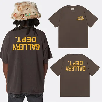 Открийте Разнообразна Дизайнерска тениска с Кръгло деколте и писмото принтом за мъже и Жени, Свободна Выстиранная риза в стил хип-хоп с Къс ръкав