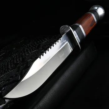 Открит самозащита преносим многофункционален нож с Висока твърдост нож за оцеляване и Къмпинг, лов фиксирано острие на нож