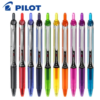 Пилотна Гел Писалка BXRT-V5 е с Цветна Писалка за Подпис 0,5 мм по-Голям Капацитет Възможност за Натискане на 10 Цветове, за да проверите за Изпити за учениците от PVC Материал 0