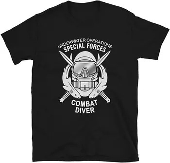 Подводни Операции на ВМС на САЩ, специални сили, Военна Тениска за Водолаза, Нова Тениска от 100% Памук С Къс Ръкав и Кръгло деколте, Случайни Мъжки Топ