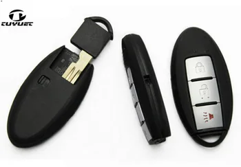 Празни смарт-дистанционно ключ с 3 Бутона за смарт карти Nissan GTR (нови модели) с щепсел острие ключ