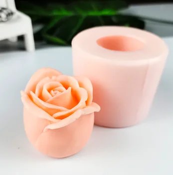 Разцъфваща Роза Цвете 3D Форма За Кексчета Мыловарение направи си САМ Сватбена Торта Желе Бонбони за Декорация Занаятчийски Инструменти За Печене
