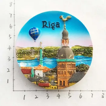 Рига, Латвия, Туристически Сувенир, Етикети на Магнити