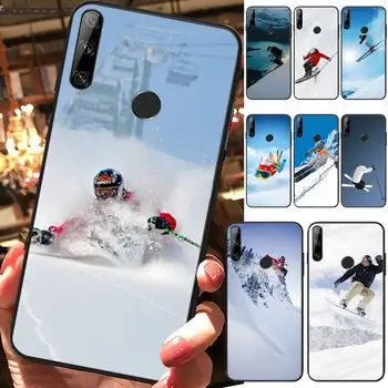 Ски Спорт Снежните Ски Мек Калъф За Телефон Huawei Y5 Y6 У 7 Y9 Prime Pro II 2018 2019 Honor 8 8X9 Lite View9